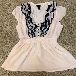Beautiful ruffle pink top